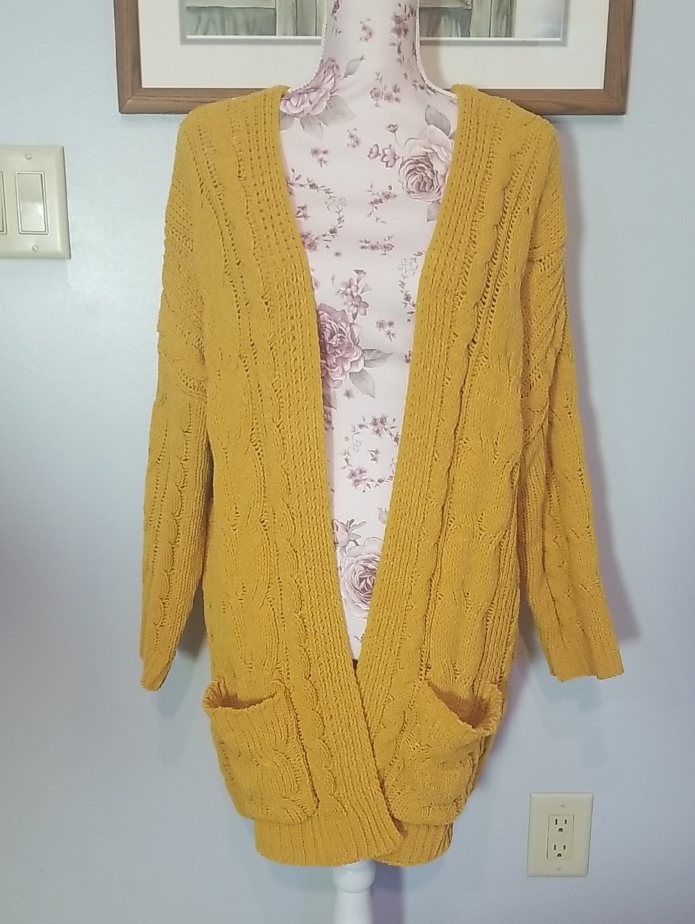 Love Tree Mustard Cardigan